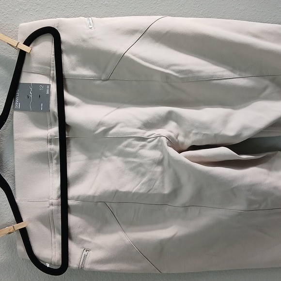 NWT INC International Zip Pocket Moto Jeggings Size 12 - Picture 7 of 8